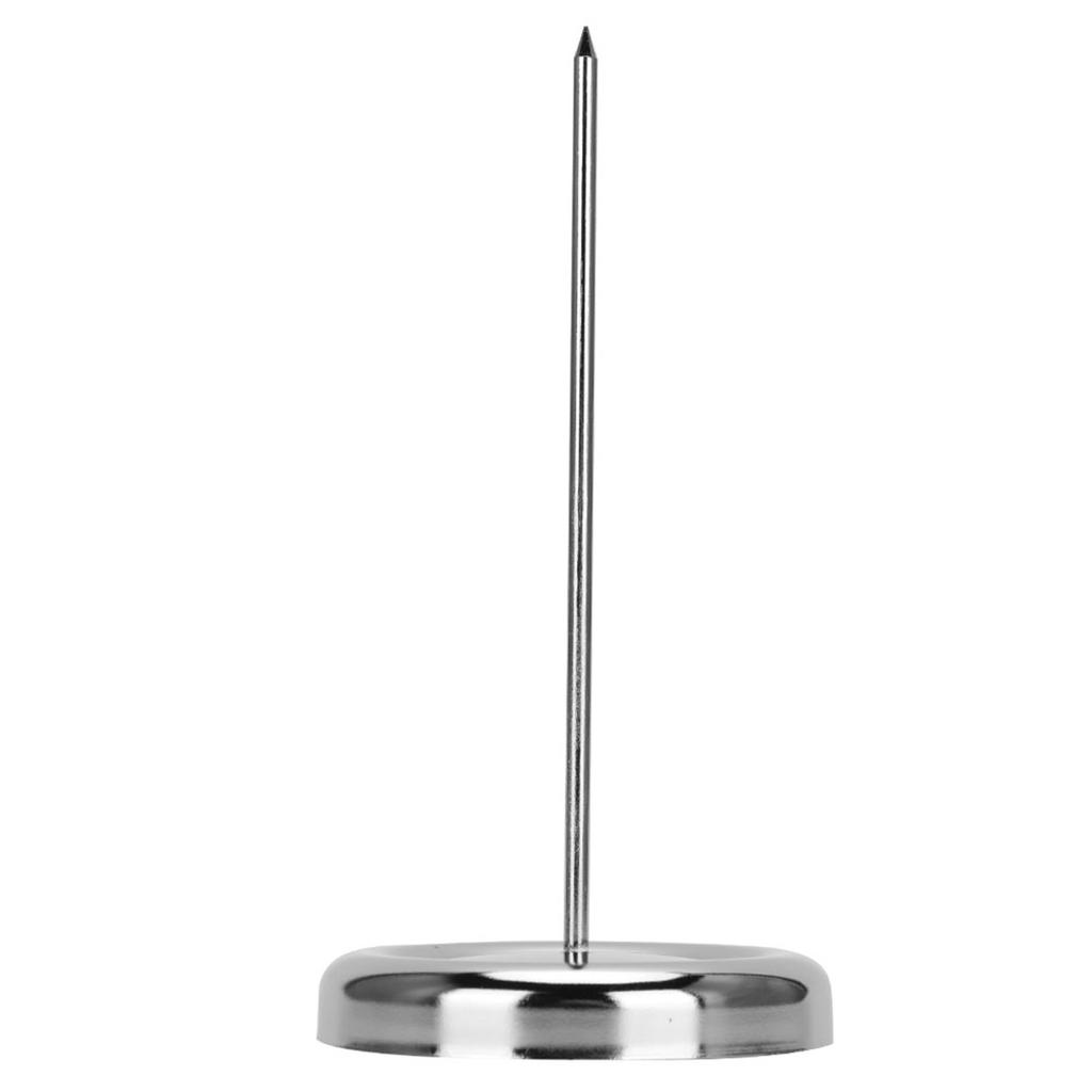 Stainless Steel Straight Rod Paper Memo Holder Check Spindle Bill Fork,   and   with Stdy Base, Sy To Stand On the Table, Holds Bills and Memos