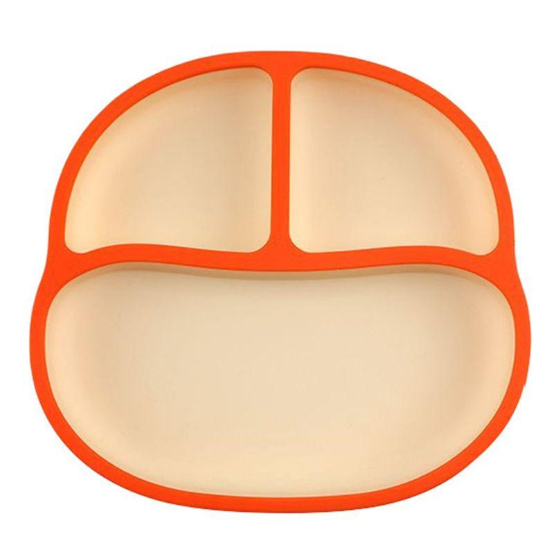 Food-Grade Two-Color Silicone Suction Cup Bowl Special Bowl Forbaby Food Suction Cup Tableware Orange оранжевый