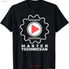 Internet Video Master Technician Mechanics T Shirt Vintage Washed Top For Everyday Wear Stylish Designer Clothes Graphic Homme