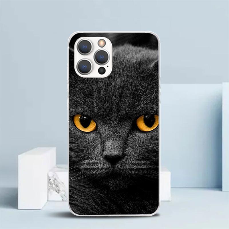 British Shorthair Cat Phone Case For IPhone 16 17 Air 16E 15 14 Plus 13 Mini 12 11 Pro Max 7 8 + SE 2020 Soft TPU Back Cover 16