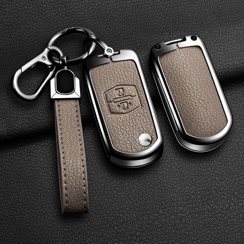 Auto Flip Key Fob Cover Case Alloy Genuine Leather Fit For Mazda 2 3 5 6 8 Cx7 Cx-7 Cx5 Cx-5 Cx9 Cx-9 Mx5 Mx-5 M6 Rx8 Rx-8 Key Ring Auto Accessories