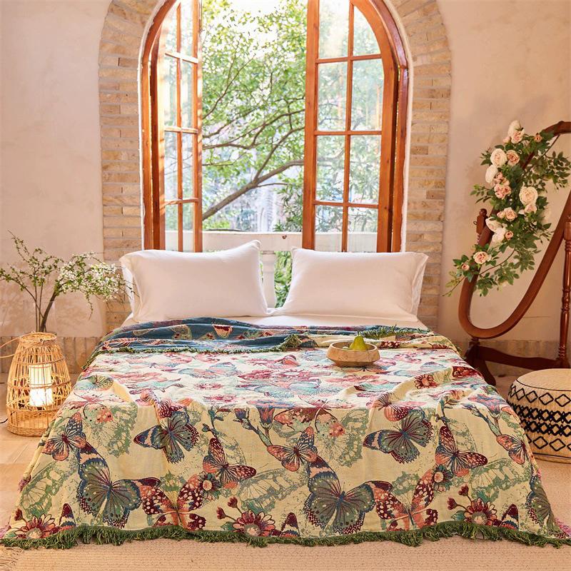 Soft Bohemia Cotton Blanket And Bedspread Home Aesthetic Sofa Towel Nap Throw Blanket Bed Cover Summer Cool Bed Sheet