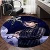 1pc Addams Family Wednesday3 Design Printed Area Round Carpet for Bedroom Living Room Home Decor Rugs Mat Non Slip Mat Rug for Bedside