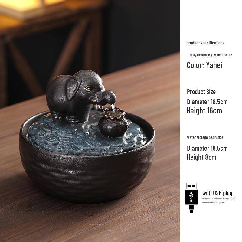 Kolo bohatství Feng Shui: Stolní vodní fontána s tekoucím míčem pro hojnost