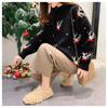 Pullover Pullover Lose Halb Stehkragen Weihnachten Pullover Frauen Casual Mode Vielseitige Langarm Pullover Pullover Weibliche