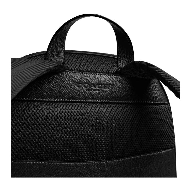 COACH Wade 29 Silver Hardware Design Leather Backpack Large Men's Black