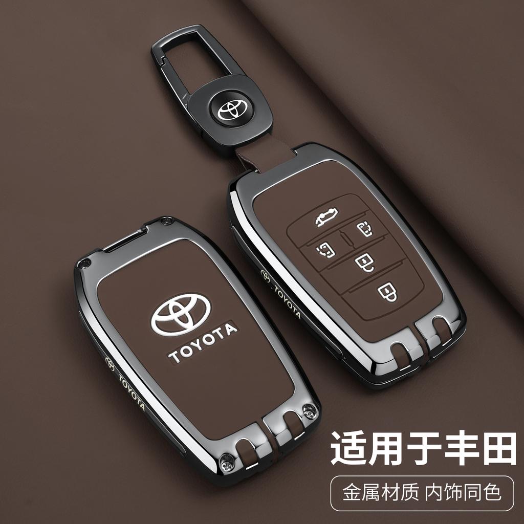 SRJU4 5 6 Buttons Car Key Cover Case For Toyota Alphard PREVIA Voxy Noah Esquire Vellfire Harrier Remote Shell Fob Holder Keychain