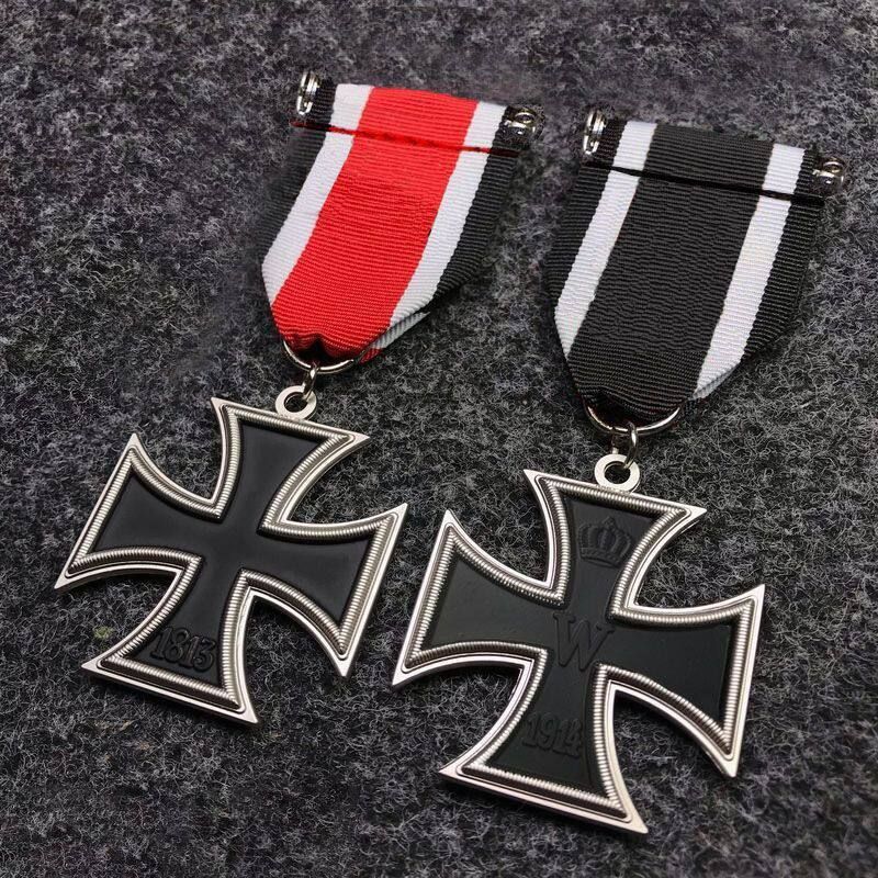 Insignia de Cruz de Hierro Medalla Alemana Broche Retro Europeo y Americano Réplica Original Pin para Entusiasta Militar Accesorio Insignia Souvenir