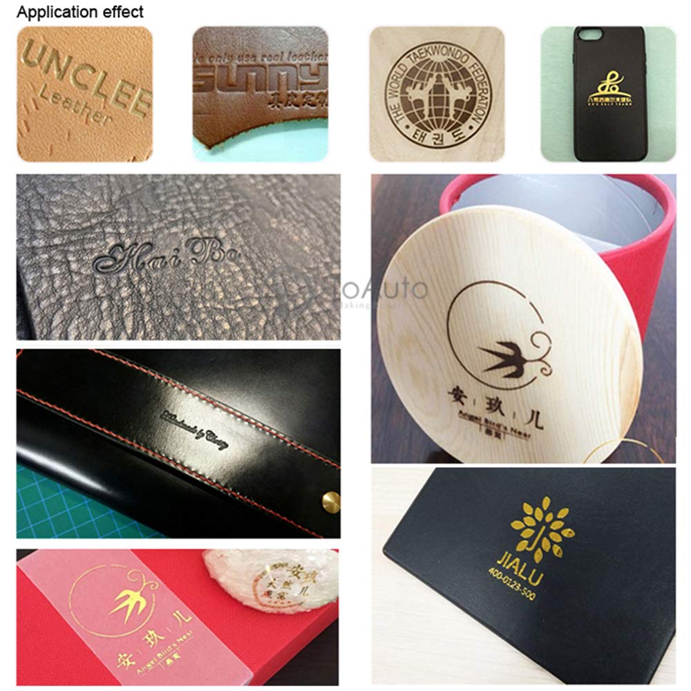 TOAUTO Folienprägemaschine Heißprägemaschine Heißprägung Branding Lederhandwerk Handgefertigt Original (L(10x13cm))