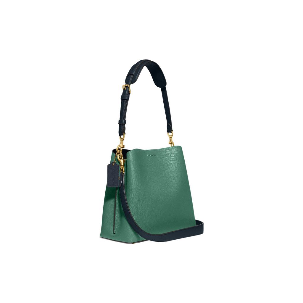 Coach Willow 23 Pebble Leather Bucket Bag Women Bags Green C3766-B4VJ7