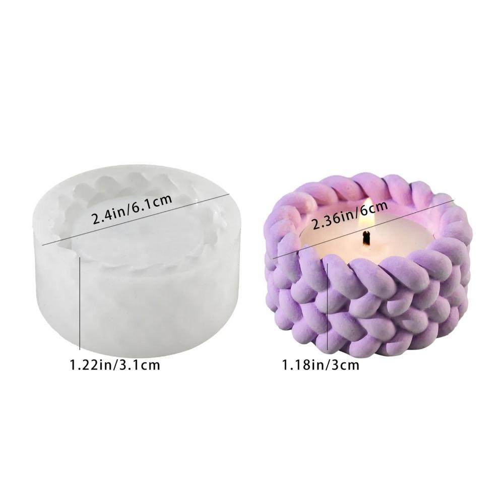 Cement Gypsum Resin Clay Craft Candle Cup Silicone Mold DIY Candle Making Tools  Home Decor