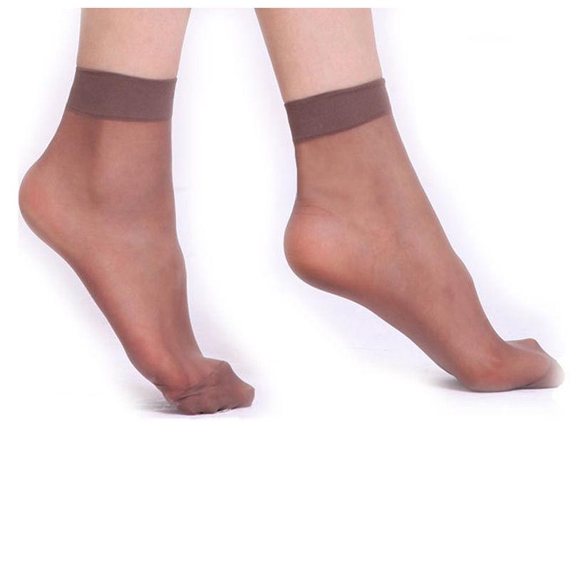 10/20 Paar Transparente Dünne Damensocken Kristallseidensocken Nylon Mode Damen Sommer Hautfarbe Kurze Knöchelsocken Meias 10pairs 20pcs