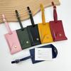 Luggage Tags PU Leather Suitcase ID Address Name Holder Baggage Boarding Tags Women Men Travel Accessories Portable Label