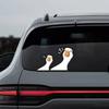 Funny Confused Geese Cartoon Vinyl Car Sticker - Single Use Car Exterior Accessory, Vehicle Humor Decor, Auto Accessory
