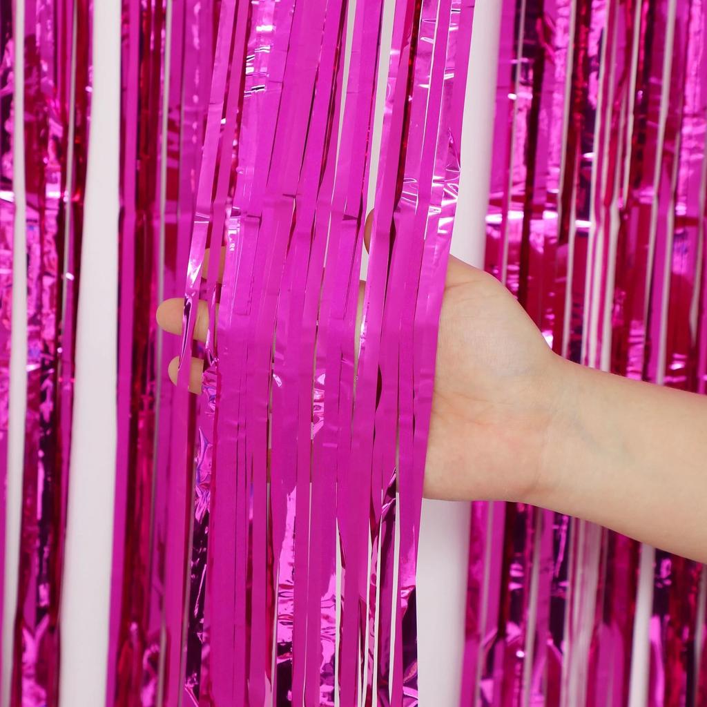 5pcs 100x200cm Glitter Rain Curtain Door Tassel Shiny Foil Streamer Party Backdrop For Birthday Wedding Prom Party Decoration