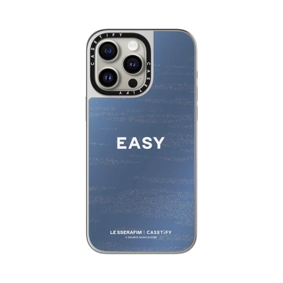 Casetify x LE SSERAFIM iPhone EASY Перо Лотоса Зеркальный чехол MagSafe Серебряное Зеркало Серебряный Бампер ONE SIZE