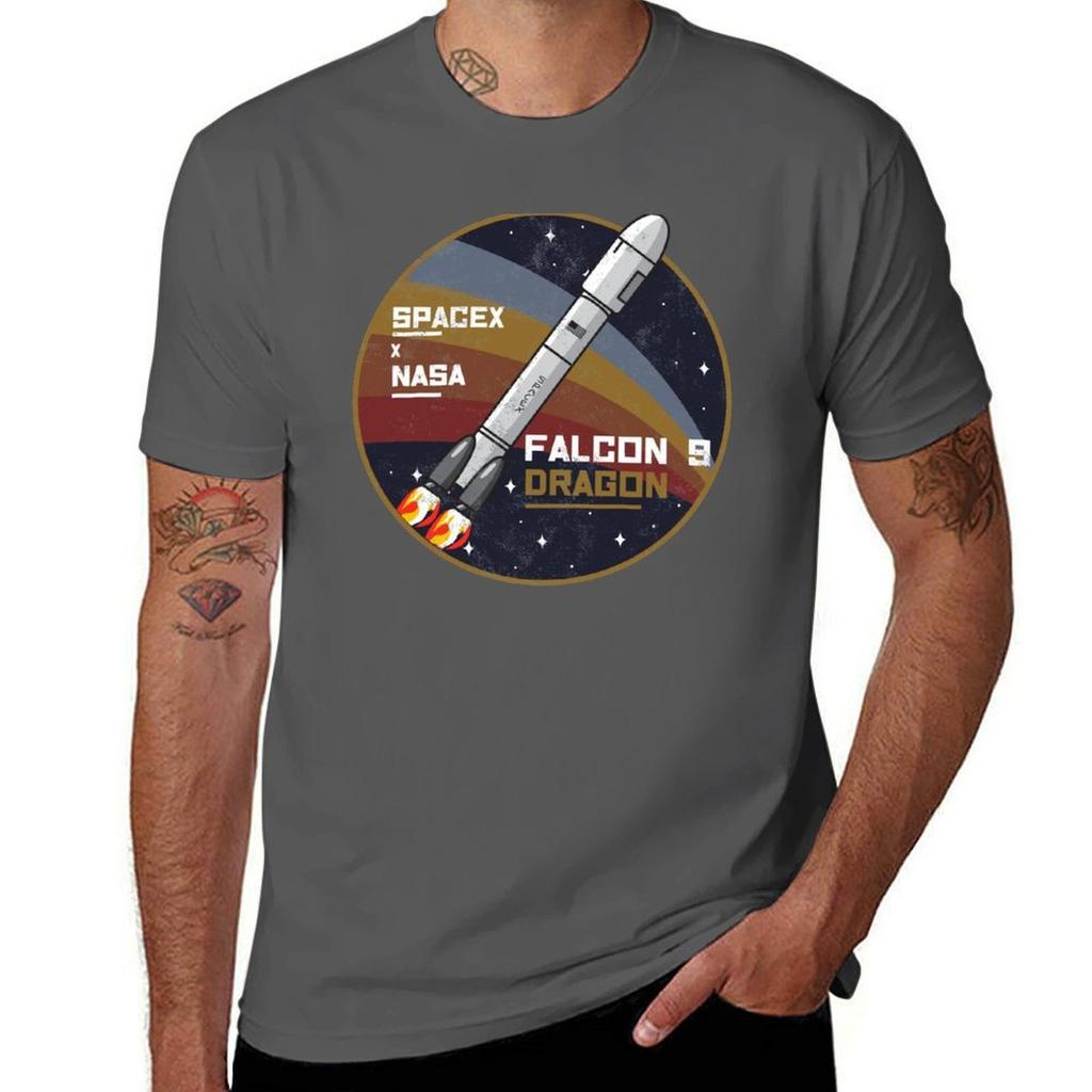 Falcon 9 Dragon Aerospace Tričko Základní Lehké Krátký Rukáv Tričko