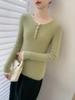 Versatile Women's Slim Fit Striped Cashmere Knit Pullover Sweater