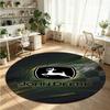 John Deere Printed Round Crystal Velvet Rug Soft Non Slip Floor Carpet For Bedroom Holiday Gift