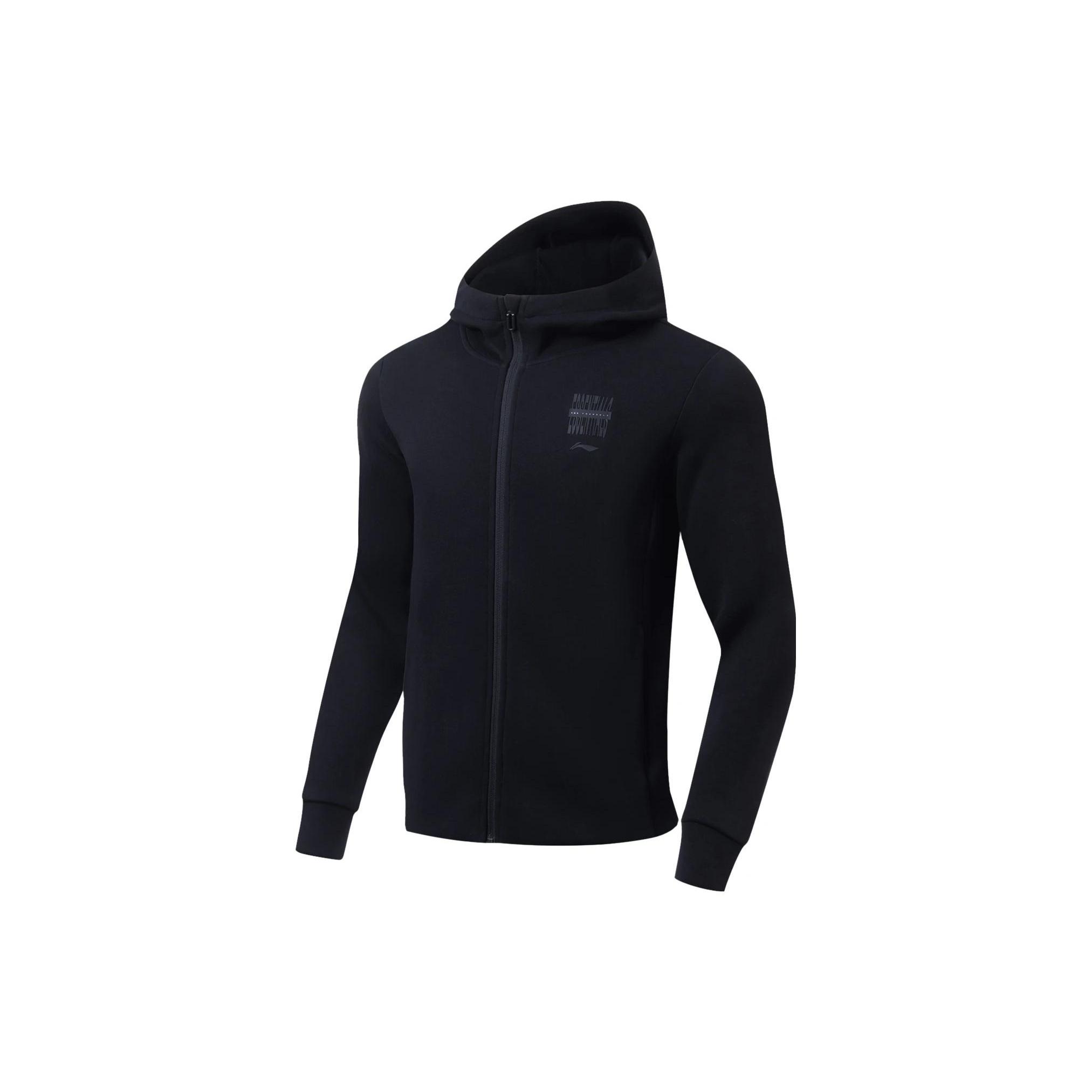 Li-Ning Logo Training Regular Fit Hooded Jacket Black Men s AWDT113-1 M