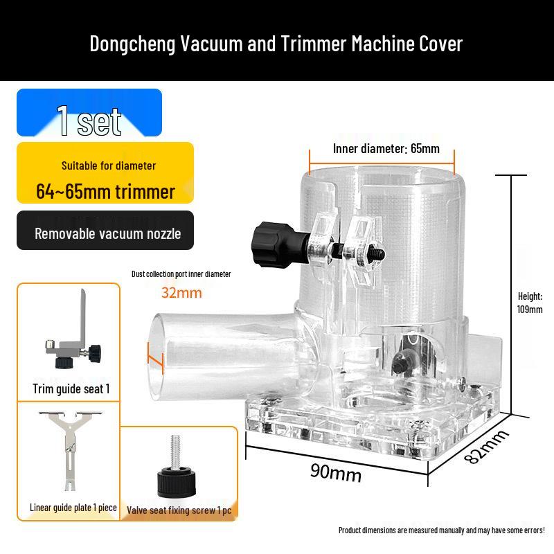 Woyi Dust-Free Edge Trimmer Cover for Woodworking, Grooving, Carving & Trimming