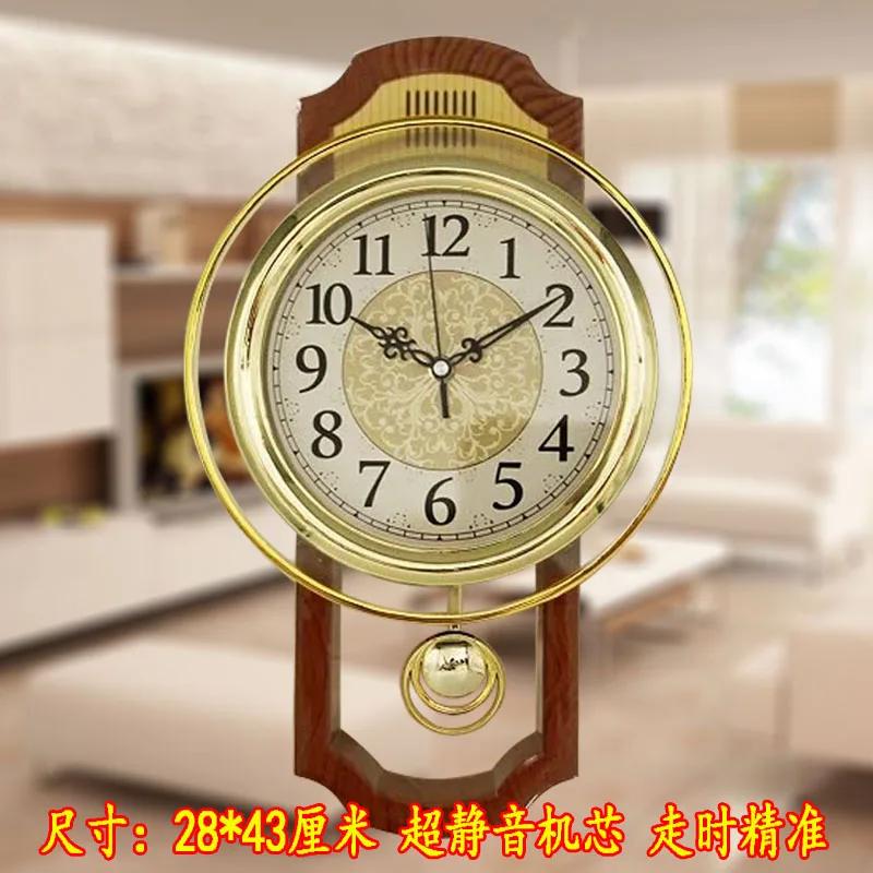 Vintage Large Swing Wall Clock Pendulum Clock Wall Decor Kitchen Living Room Decoration Shabby Chic Horloge Murale Quartz SC156