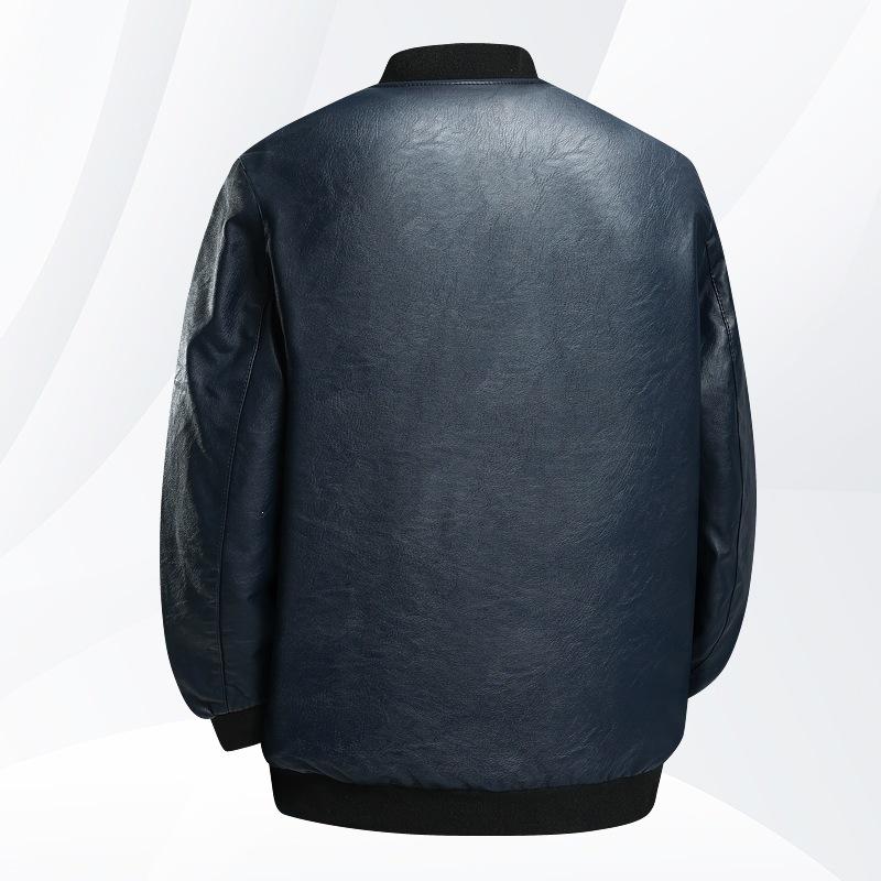Source Large Size Men's Leather Jacket Business Fashion Casual Trend Spring and Autumn New Leather Jacket Men's Motorcycle Leather