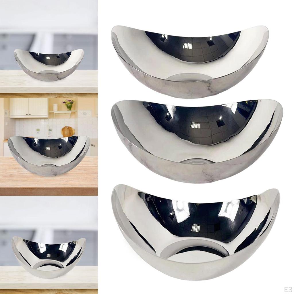 Desktop Storage Tray Dry Fruit Organizer Plate Stainless Steel Coffee Table Decorative Geometric