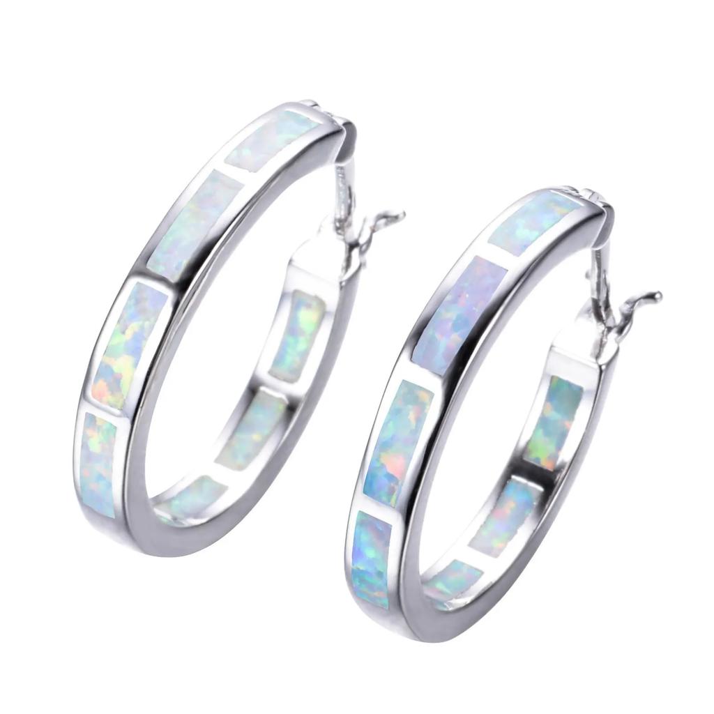 Colorful Aubao round earrings, new European and American fashionable women's earrings, factory direct sales