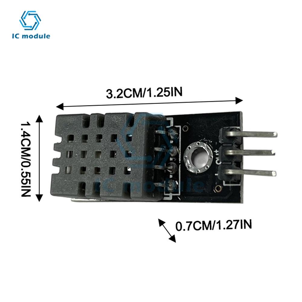 DHT11 Temperature Humidity Sensor Module Digital Temperature Humidity Sensor 3.3V-5V with Wires for Arduino for Raspberry Pi
