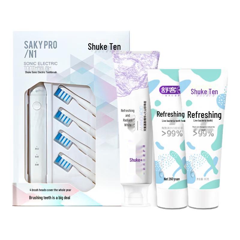 Shuke Oral Care Set with Sonic Toothbrush and Repair Toothpaste