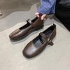 22 Spring New Retro Flat-soled Single Shoes Square Head Beautiful One-word Buckle Mary Jane