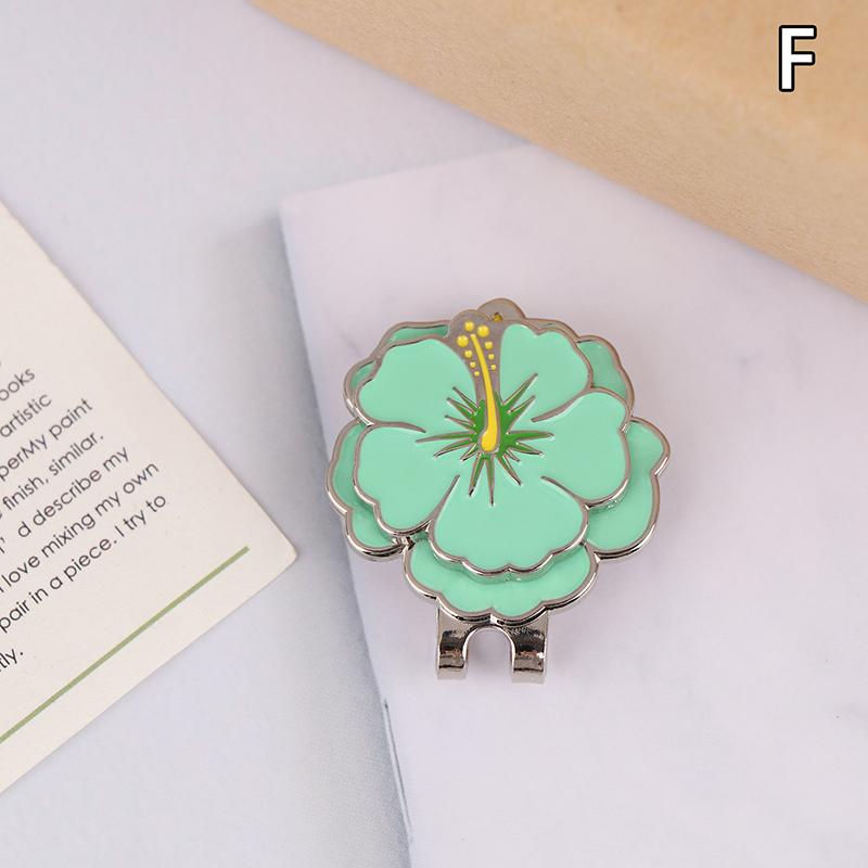 

Golf Cap Clips With Magnet Mark Bow/Petal Pattern Golf Ball Marker Golf Ball Position Removable Golf Accessories For Golf Lover F