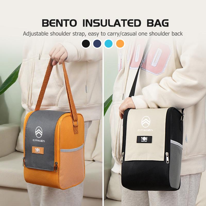 KDXF2 Insulated Lunch Bag Cooler Thermal Food Container Shoulder Strap For Citroen C4 C3 C5 C1 C2 C6 VTS C4L DS3 DS4 DS5 Grand