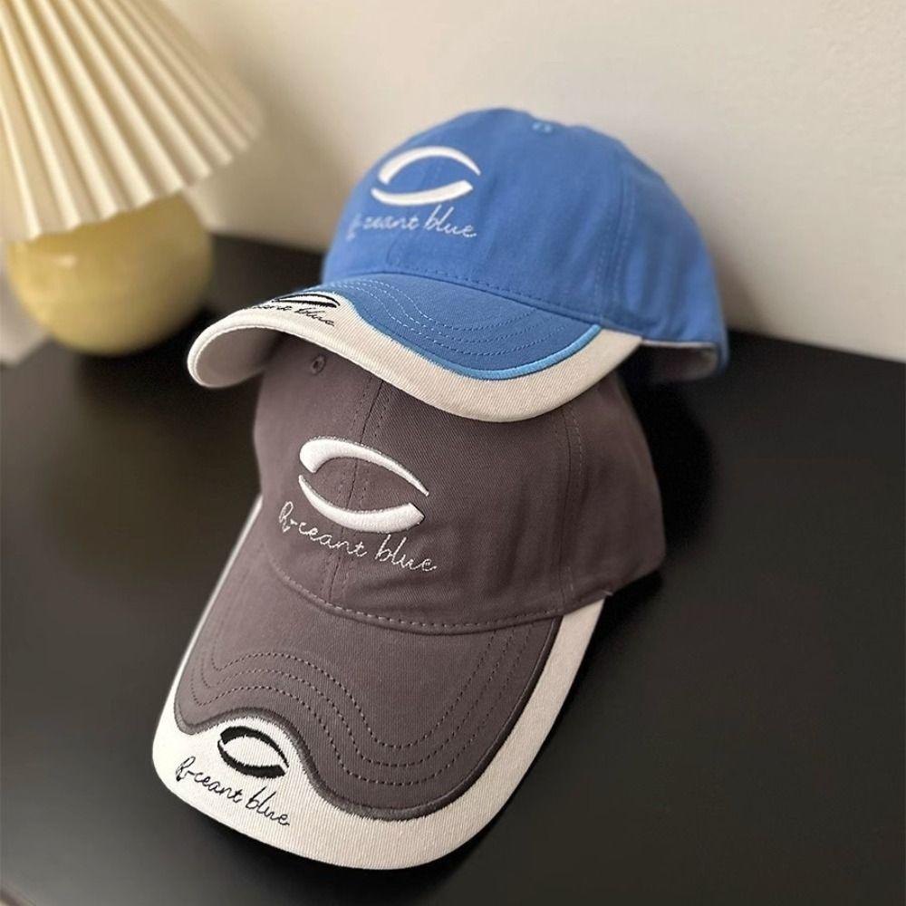 Y2K Letter Peaked Cap Embroidery Visors Snapback Cap Retro Vintage Baseball Cap  Streetwear