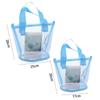 Summer Shopping Foldable Nylon Mesh Large Korean Style Bag Storage Bag Makeup Bag Women Handbag