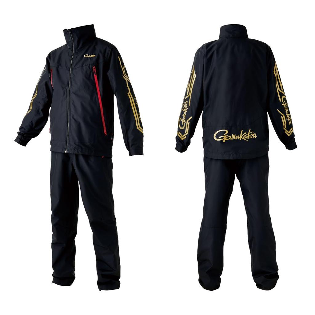 Gamakatsu G Windbreaker Suit GM3722 L Black/Gold