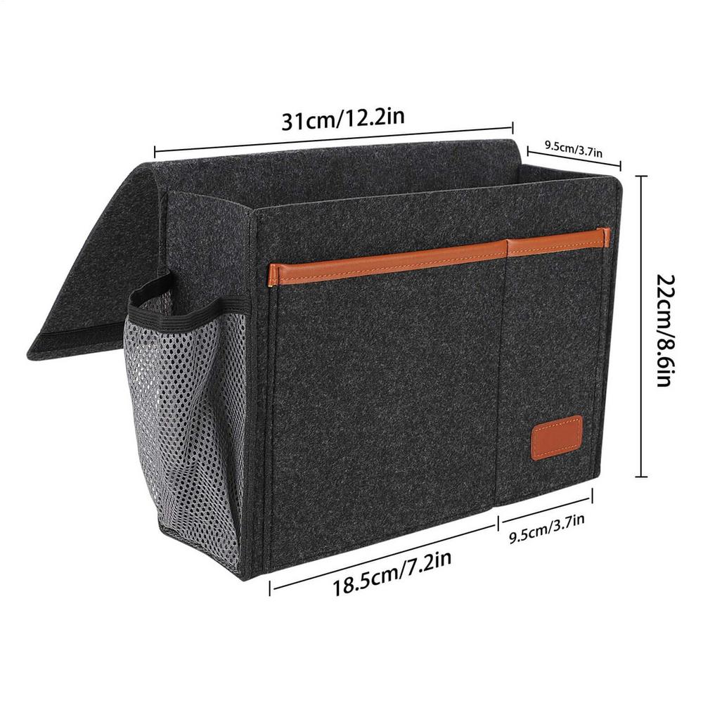 Sofa Armrest Storage Bag Felt Bedside Pocket Multi-Pocket Sofa Armrest Organizer Armchair Remote Control Storage
