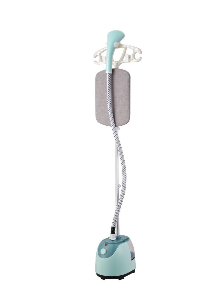 Dual-Rod Vertical Garment Steamer with Ironing Board, Large Steam Output, and Spacious Water Tank for Home Use