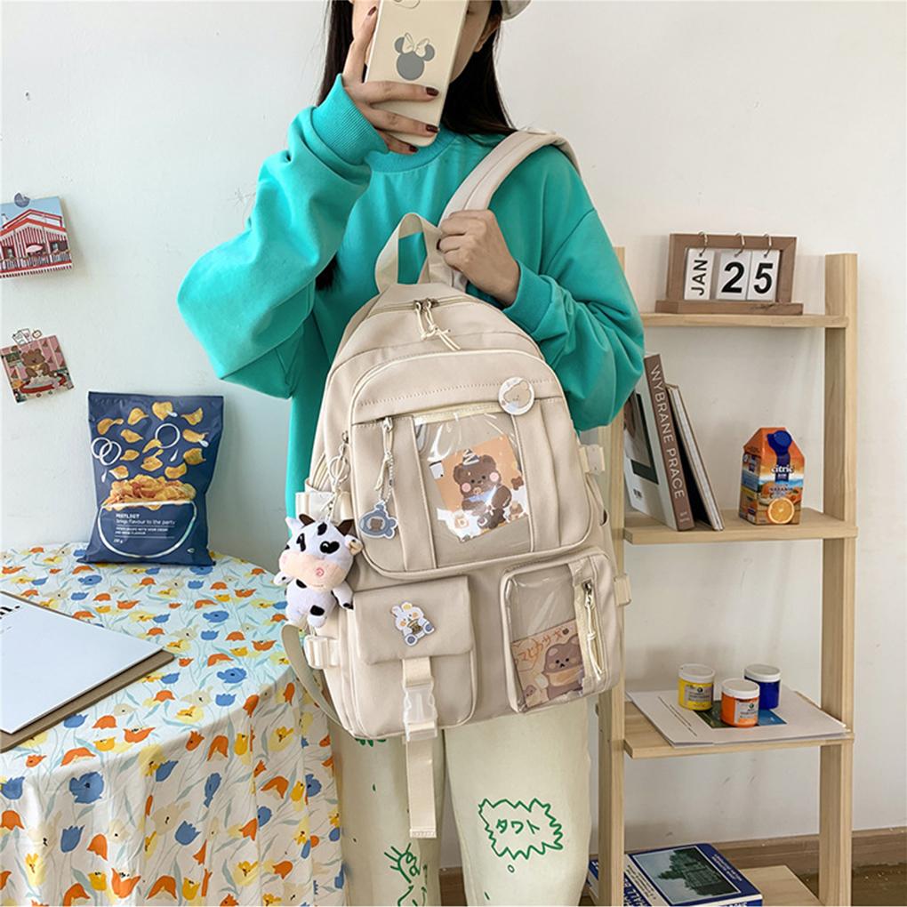 Comfortable Women Backpack For School And Travel - Large Capacity Nylon Junior High School Student School Backpack