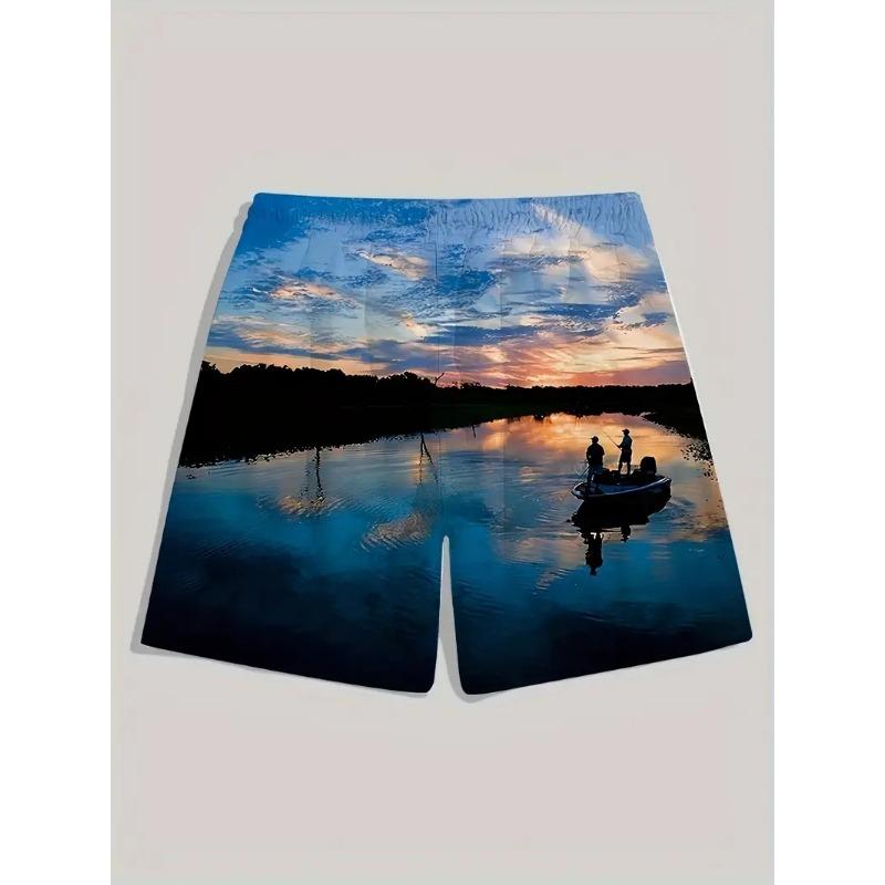 Men's Beach Pants Red Dragon 3D Printed Men's Shorts Summer Casual Breathable Shorts Men's Clothing Bermuda Men's Shorts