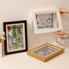 Magnetischer Aufklapp-Fotorahmen mit Frontöffnung Elastische Bänder Arbeits-Ausstellungsrahmen Kinderkunstwerke