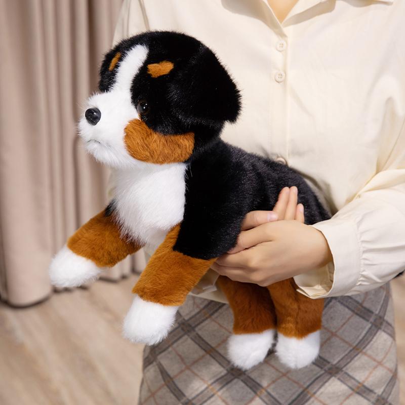 Realistisches Berner Sennenhund Welpen Plüschtier Weiches Flauschiges Kuscheltier Ideale Heimdekoration Sofa Schreibtisch Geschenk Für Mädchen