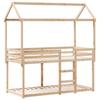 VidaXL Bunk Bed with Roof 80x200 Cm Solid Pine Wood, Bed, Bed Frame, Loft Bed, Bedroom Furniture, Slatted Base, 3282121