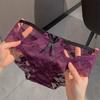Women's New Sexy Lace Hollow Transparent Net Yarn Without Trace in The Waist Triangle Briefs