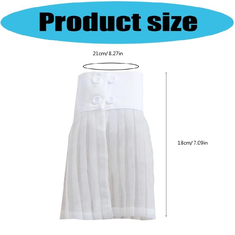 Beliebte Plissee-Ärmelmanschetten Abnehmbare Ärmel für formelles Outfit Arm-Accessoire Armschmuck für Damen Kleider-Upgrades