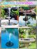 13/18cm Solar Fountain Pump Floating Solar Panel Bird Baths Water Fountain with 6 Nozzles For Garden Water Pool Pond Decor