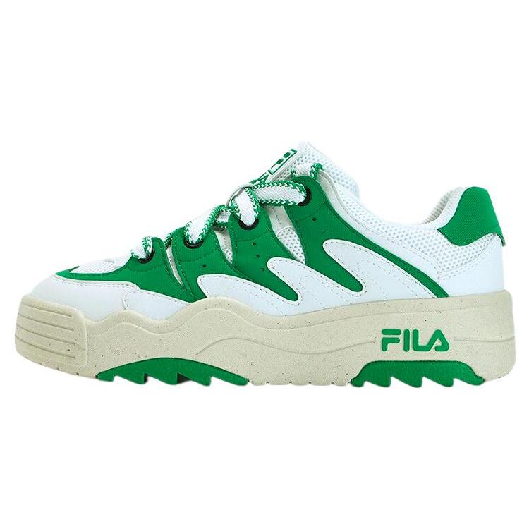 FILA Rosetta Abrasion Resistant Low top Skateboard Shoes Women s White Green F12W331207FWJ 36.5