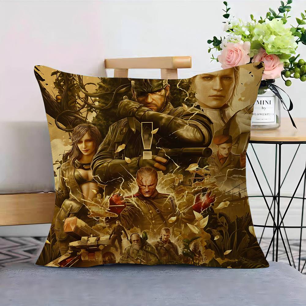 MMetal Gear Solid Pillow Cover For Bedroom Room And Living Room Sofa Decorative Cushion Cover
