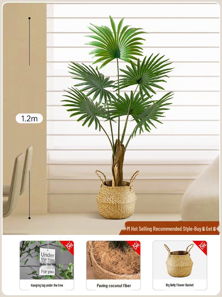 Large Luxury Faux Livistona Flower: Indoor Green Plant Floor Decoration